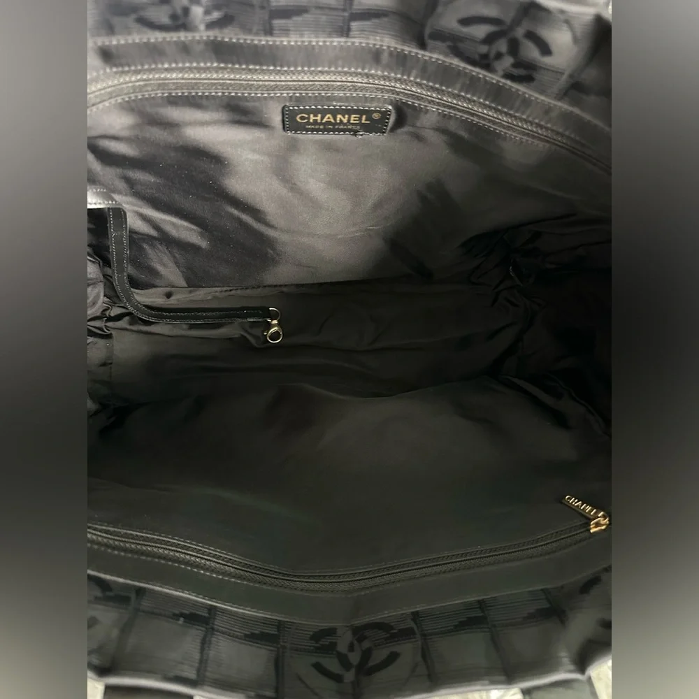 CHANEL Black Travel Line‎ Tote Bag Handbag
